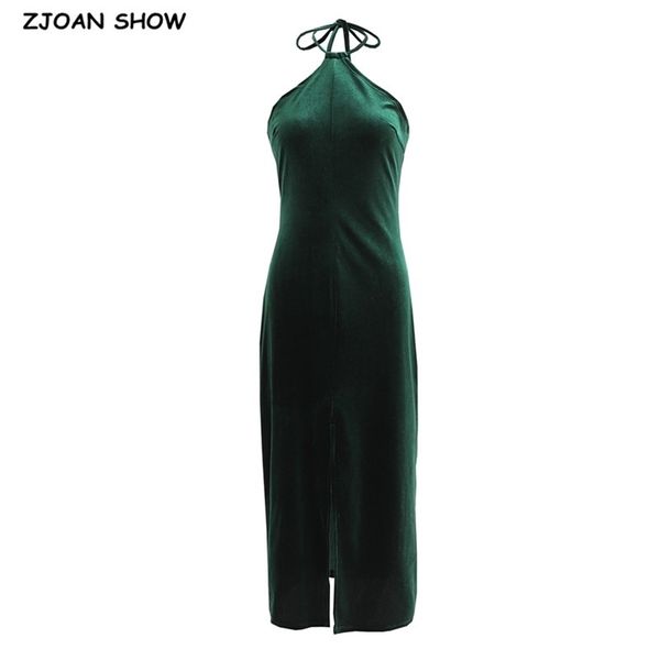 tie bow halter collar women velvet dress hem slit backless celebrity party club bandage long dresses vestidos 210429, Black;gray
tie bow halter collar women velvet dress hem slit backless celebrity party club bandage long dresses vestidos 210429, Black;gray