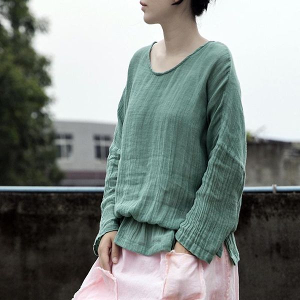 fairynatural ladies ramie green retro t-shirts o-neck long sleeve women 2021 spring loose t shirts patchwork women's t-shirt, White
fairynatural ladies ramie green retro t-shirts o-neck long sleeve women 2021 spring loose t shirts patchwork women's t-shirt, White