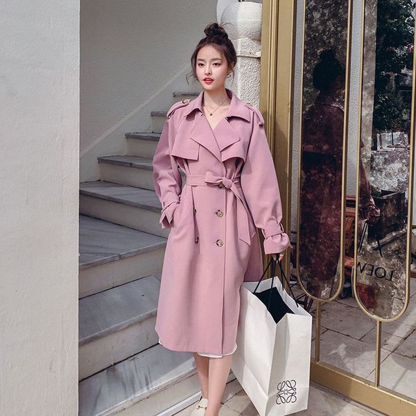 junelove spring casual women windbreaker trench vintage lady double breasted street long coat female fashion outwears, Tan;black
junelove spring casual women windbreaker trench vintage lady double breasted street long coat female fashion outwears, Tan;black
