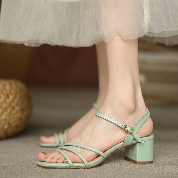 genuine leather women high heels shoes thick sandals for woman buckle strap concise red green white ladies praty dress, Black
genuine leather women high heels shoes thick sandals for woman buckle strap concise red green white ladies praty dress, Black