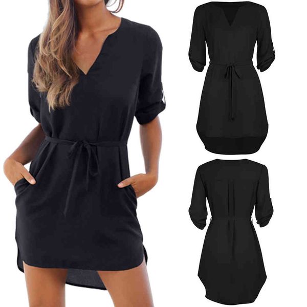 chiffon dresses low-cut v with loose women's pockets sukienka fashion beach femme bathrobe 2021 dress smooth kleid, Black;gray
chiffon dresses low-cut v with loose women's pockets sukienka fashion beach femme bathrobe 2021 dress smooth kleid, Black;gray