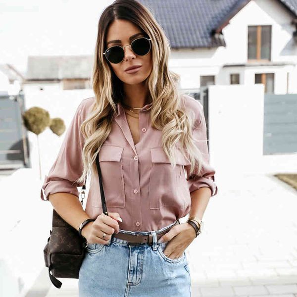 casual dresses women's blouse cufflinks and pockets buttons, women's shirt long sleeve collar turned down pink desk cmtt, Black;gray
casual dresses women's blouse cufflinks and pockets buttons, women's shirt long sleeve collar turned down pink desk cmtt, Black;gray