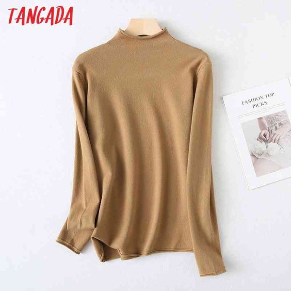 tangada 2021 autumn winter women turtleneck sweater vintage ladies basic knitted jumper yu16, White;black
tangada 2021 autumn winter women turtleneck sweater vintage ladies basic knitted jumper yu16, White;black