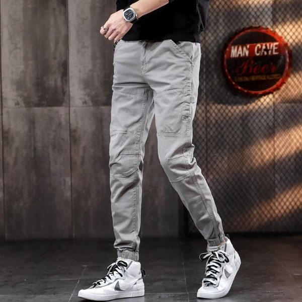 men's pants men fashions solid color casual male cotton slim fit cargo korean streetwear sport pencil trousers, Black
men's pants men fashions solid color casual male cotton slim fit cargo korean streetwear sport pencil trousers, Black