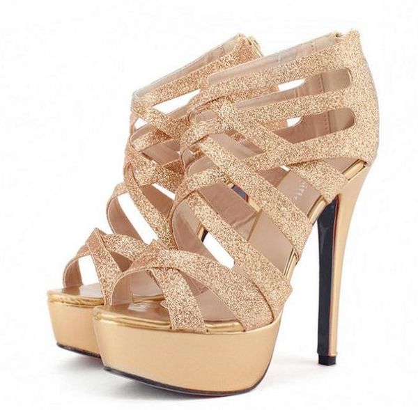 dress shoes wedding sier gold gladiator sandals strappy high platform stiletto heel size 35 to 39, Black
dress shoes wedding sier gold gladiator sandals strappy high platform stiletto heel size 35 to 39, Black