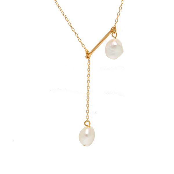 pendant 14k gold annotated simple two sided pearl pendant special shaped baroque necklace, Silver
pendant 14k gold annotated simple two sided pearl pendant special shaped baroque necklace, Silver