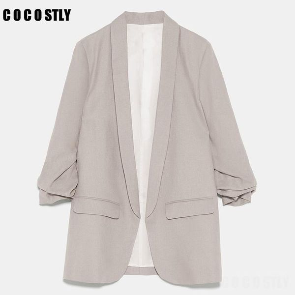 suit for women solid color casual office wear blazer pockets coat jacket long sleeve notched collar femme women's suits & blazers, White;black
suit for women solid color casual office wear blazer pockets coat jacket long sleeve notched collar femme women's suits & blazers, White;black