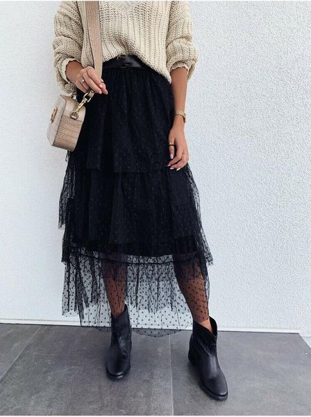 skirts women's fashion girl high waist tutu long skirt club prom party tulle polka dot layered elegant ladies streetwear, Black
skirts women's fashion girl high waist tutu long skirt club prom party tulle polka dot layered elegant ladies streetwear, Black