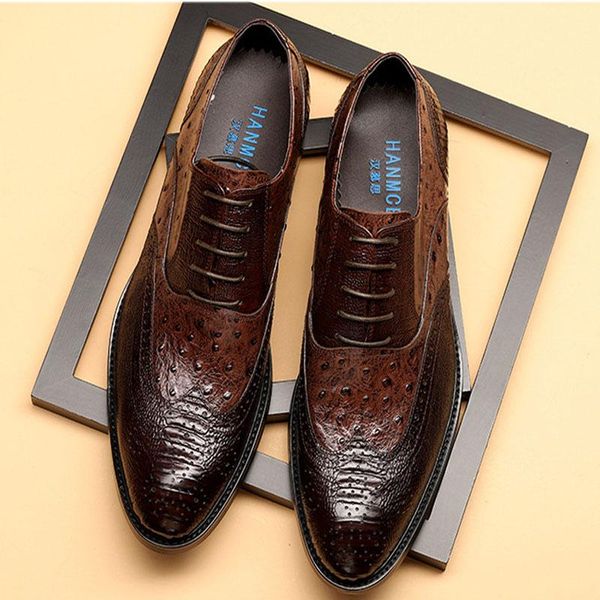 dress shoes mens oxford genuine leather ostrich pattern handmade pointed toe lace up formal business wedding for men f58, Black
dress shoes mens oxford genuine leather ostrich pattern handmade pointed toe lace up formal business wedding for men f58, Black