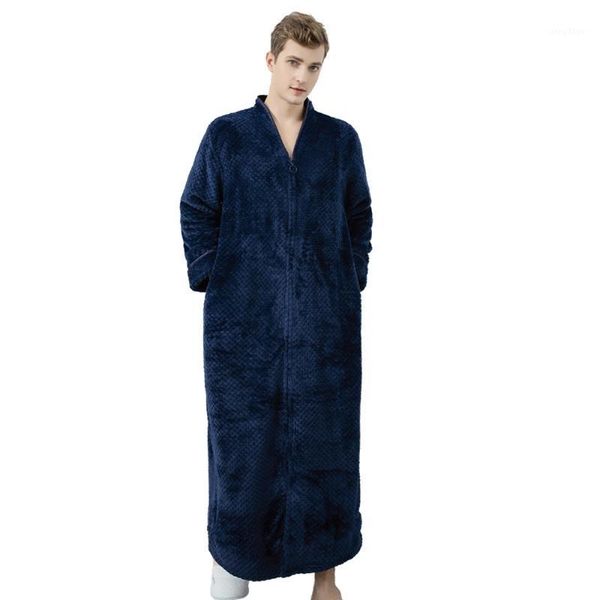 men's sleepwear winter women men flannel bath robe couple pajamas long zipper nightgown thicken warm soft female drop, Black;brown
men's sleepwear winter women men flannel bath robe couple pajamas long zipper nightgown thicken warm soft female drop, Black;brown