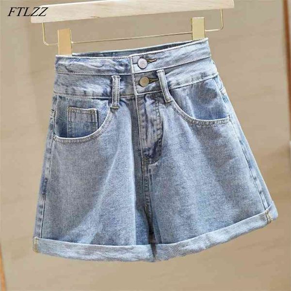 spring summer women light blue solid mini denim shorts streetwear female retro a-line high waist loose ladies 210430, White;black
spring summer women light blue solid mini denim shorts streetwear female retro a-line high waist loose ladies 210430, White;black