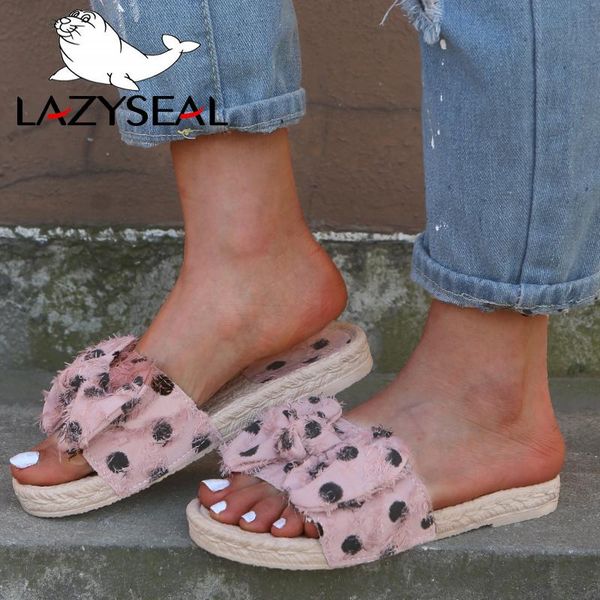 lazyseal flat with slides woman shoes polka dot slippers women butterfly-knot flip flop holiday beach plus size 35-43, Black
lazyseal flat with slides woman shoes polka dot slippers women butterfly-knot flip flop holiday beach plus size 35-43, Black