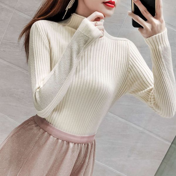 women's sweaters sweaters european products in autumn winter of with thickened half high collar and bright silk knitted bottomed sweate, White;black
women's sweaters sweaters european products in autumn winter of with thickened half high collar and bright silk knitted bottomed sweate, White;black