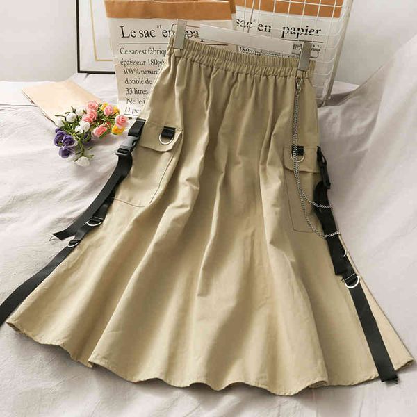 women's shorts high waist skirt with elastic chain, casual midi line solid black spring summer korean fashion u0sc, White;black
women's shorts high waist skirt with elastic chain, casual midi line solid black spring summer korean fashion u0sc, White;black