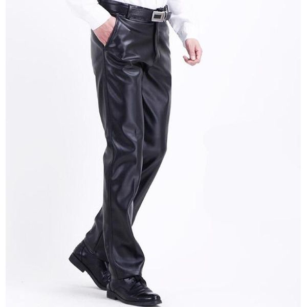 men's pants autumn winter pu faux leather men skinny windbreak waterproof motorcycle high elastic tight trousers plus size, Black
men's pants autumn winter pu faux leather men skinny windbreak waterproof motorcycle high elastic tight trousers plus size, Black