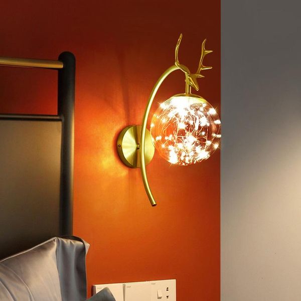 all copper material, bedside wall lamp, light luxury and creativity, high-end aisle corridor lamp
all copper material, bedside wall lamp, light luxury and creativity, high-end aisle corridor lamp