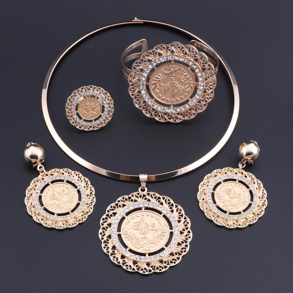 earrings & necklace oeoeos meatl coin jewelry sets gold color coins pendant bracelet ring africa/arab/turkey, Silver
earrings & necklace oeoeos meatl coin jewelry sets gold color coins pendant bracelet ring africa/arab/turkey, Silver