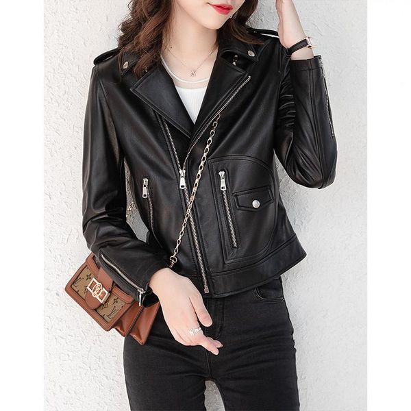 women's leather & faux shzq sheepskin slim jacket 2021 black spring and autumn short coat wear
women's leather & faux shzq sheepskin slim jacket 2021 black spring and autumn short coat wear
