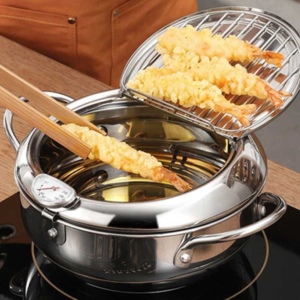 pans kitchen deep fryer pot with oil filter stainless steel tempura fries fry pan fried food cooking utensils kitchenware
pans kitchen deep fryer pot with oil filter stainless steel tempura fries fry pan fried food cooking utensils kitchenware