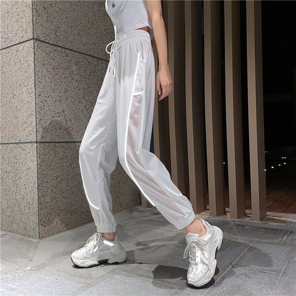 women's pants & capris 2021 summer reflective sports women stitching stripes high waist slim breathable casual long loose, Black;white
women's pants & capris 2021 summer reflective sports women stitching stripes high waist slim breathable casual long loose, Black;white