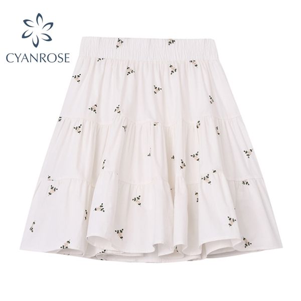 flower printed cotton skirts vintage white skirt casual loose sweet eiastic waist summer fashion office female 210430, Black
flower printed cotton skirts vintage white skirt casual loose sweet eiastic waist summer fashion office female 210430, Black