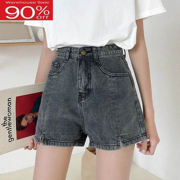women's jeans women 2021 summer fashion retro female denim shorts pockets split teenage girl korean style s05, Blue
women's jeans women 2021 summer fashion retro female denim shorts pockets split teenage girl korean style s05, Blue