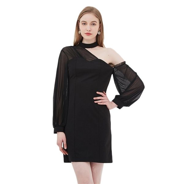 dress for women elegant spring summer halter neck slanted shoulder strapless long-sleeved dresses lr1063 210531, Black;gray
dress for women elegant spring summer halter neck slanted shoulder strapless long-sleeved dresses lr1063 210531, Black;gray