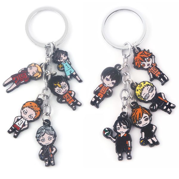 

Anime Haikyuu!! Hinata Shoyo kageyama tobio sugawara koushi Yu Nishinoya Alloy Key Chains Keyring Key Chain Keychain Accessories