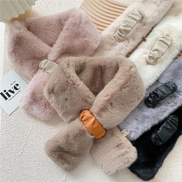 scarves women fashion winter warm scarf plush crossed bib scarfs thicken imitation fur shawl neck warmers, Blue;gray
scarves women fashion winter warm scarf plush crossed bib scarfs thicken imitation fur shawl neck warmers, Blue;gray