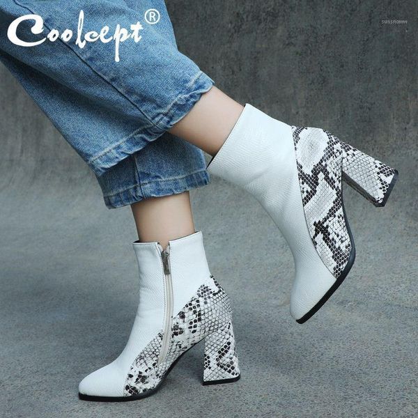 boots coolcept women ankle winter thermal rough heel zipper short plush shoes snakeskin pointed toe size 32-43, Black
boots coolcept women ankle winter thermal rough heel zipper short plush shoes snakeskin pointed toe size 32-43, Black