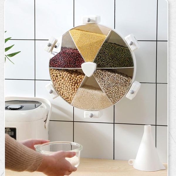 storage bottles & jars 8.5l wall-mounted grain divided cereal dispenser rotating containers can plastic rice bucket box organizer
storage bottles & jars 8.5l wall-mounted grain divided cereal dispenser rotating containers can plastic rice bucket box organizer