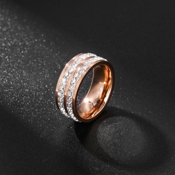 wedding rings 2021 rose gold stainless steel for women fashion crystal zircon finger engagement jewelry, Slivery;golden
wedding rings 2021 rose gold stainless steel for women fashion crystal zircon finger engagement jewelry, Slivery;golden