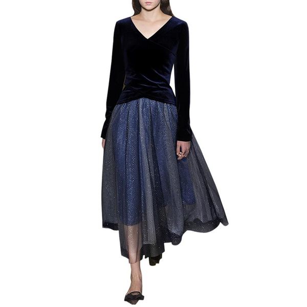 women's two piece pants matching outfits women 2piece set skirt v neck long sleeve velvet blue tshirt + elastic waist maxi, White
women's two piece pants matching outfits women 2piece set skirt v neck long sleeve velvet blue tshirt + elastic waist maxi, White