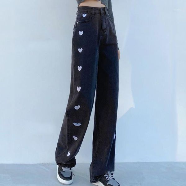 women's pants & capris belts love print for women high waist straight female long denim trousers 2021 autumn casual korean loose ladies, Black;white
women's pants & capris belts love print for women high waist straight female long denim trousers 2021 autumn casual korean loose ladies, Black;white