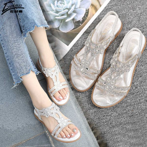 crystal women sandals 2021 gold silver ladies sandals flat summer shoes woman summer sandals big size 40 41 sandalia feminina y0721, Black
crystal women sandals 2021 gold silver ladies sandals flat summer shoes woman summer sandals big size 40 41 sandalia feminina y0721, Black