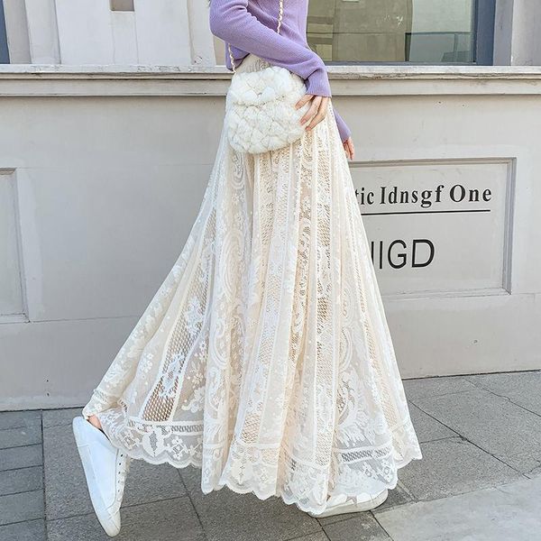 skirts lace mid length skirt shows thin and covers the crotch high waist a-line pleated solid in 2021 spring, Black
skirts lace mid length skirt shows thin and covers the crotch high waist a-line pleated solid in 2021 spring, Black