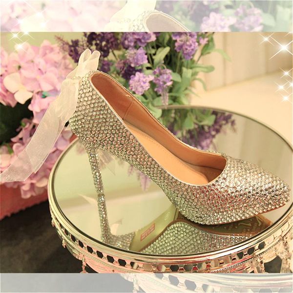 dress shoes womens wedding silver crystal ribbon bow bling pointed toe bridesmaid high heel platform party ladies pumps, Black
dress shoes womens wedding silver crystal ribbon bow bling pointed toe bridesmaid high heel platform party ladies pumps, Black