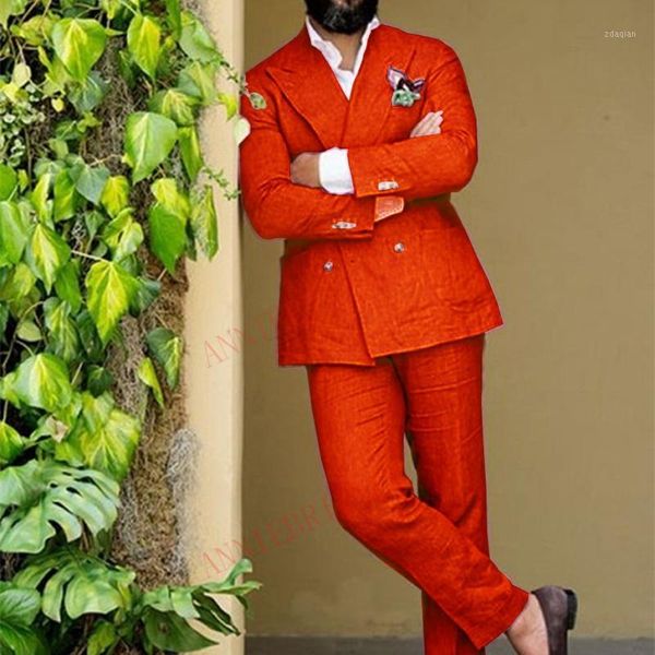 men's suits & blazers designs orange linen suit men 2 pieces set tailored groom tuxedo beach wedding for casual blazer with pants, White;black
men's suits & blazers designs orange linen suit men 2 pieces set tailored groom tuxedo beach wedding for casual blazer with pants, White;black