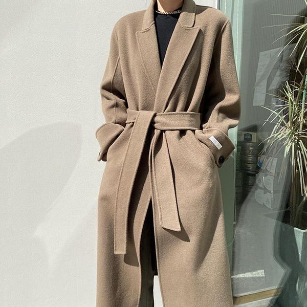 women long wool coat 2021 korean version loose 100% material solid color lapel thick soft high-end commute jacket yr9 women's & blends, Black
women long wool coat 2021 korean version loose 100% material solid color lapel thick soft high-end commute jacket yr9 women's & blends, Black