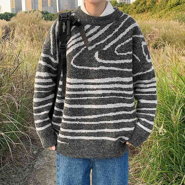 men's sweaters winter striped sweater warmth fashion retro casual knitted pullover men loose korean knitting mens clothes -2xl mv, White;black
men's sweaters winter striped sweater warmth fashion retro casual knitted pullover men loose korean knitting mens clothes -2xl mv, White;black