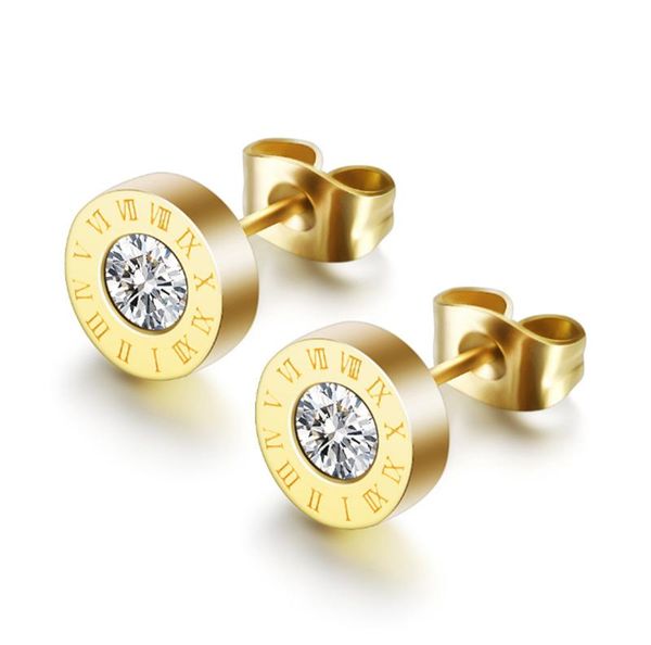 dangle & chandelier 316l stainless steel roman numeral zircon earrings golden rose gold women's not fade, Silver
dangle & chandelier 316l stainless steel roman numeral zircon earrings golden rose gold women's not fade, Silver