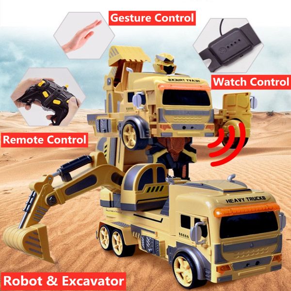 gesture control & remote control 2 in 1 high simulation excavator dump truck mixer truck rc robot car one key deformation cars
gesture control & remote control 2 in 1 high simulation excavator dump truck mixer truck rc robot car one key deformation cars