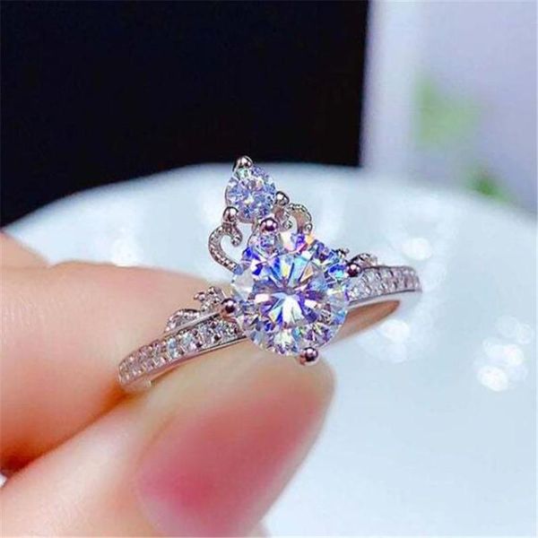 wedding rings luxury crystal silver color crown ring female promise engagement romantic women's jewelry accessories, Slivery;golden
wedding rings luxury crystal silver color crown ring female promise engagement romantic women's jewelry accessories, Slivery;golden