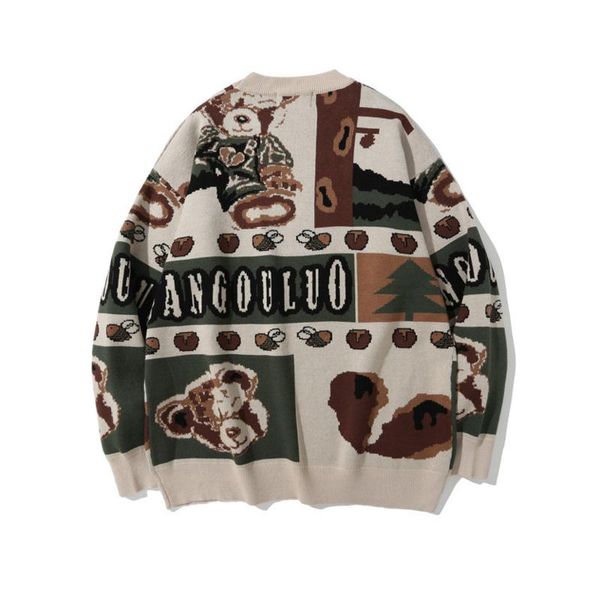 men's sweaters fashion vintage jacquard color contrast o neck kintwear hip hop pullover sweater for couples clothing, White;black
men's sweaters fashion vintage jacquard color contrast o neck kintwear hip hop pullover sweater for couples clothing, White;black
