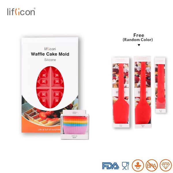 baking moulds liflicon silicone waffle mold maker pan microwave cookie cake trays bakewares cooking tools kitchen accessories supplies