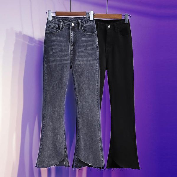 women's jeans elastic flares plus large size oversize korean vintage autumn clothing high waist trousers fashion pants for girls, Blue
women's jeans elastic flares plus large size oversize korean vintage autumn clothing high waist trousers fashion pants for girls, Blue
