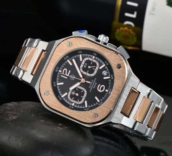 wristwatches br model sport quartz bell luxury multifunction watch business men full stainless steel man calendar ross square wristwatch, Slivery;brown
wristwatches br model sport quartz bell luxury multifunction watch business men full stainless steel man calendar ross square wristwatch, Slivery;brown
