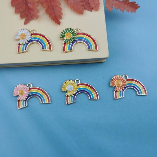 charms 10pcs alloy dripping rainbow chrysanthemum pendant earring charm diy handmade accessories necklace keychain bracelet, Bronze;silver
charms 10pcs alloy dripping rainbow chrysanthemum pendant earring charm diy handmade accessories necklace keychain bracelet, Bronze;silver