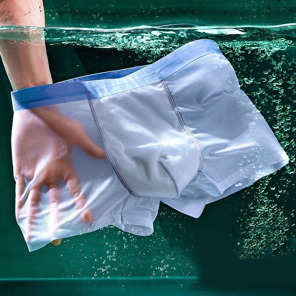 underpants men's seamless boxers underwear men ultra-thin ice silk panties breathable mesh homme boxershorts male u convex, Black;white
underpants men's seamless boxers underwear men ultra-thin ice silk panties breathable mesh homme boxershorts male u convex, Black;white