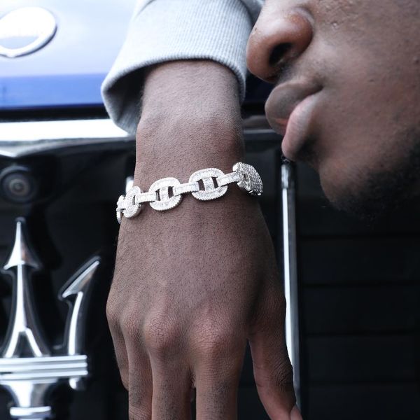 link, chain hip hop 17mm heavy baguette iced out cz stones box buckle cuban link cubic bracelet men mariner white gold plated jewelry, Black
link, chain hip hop 17mm heavy baguette iced out cz stones box buckle cuban link cubic bracelet men mariner white gold plated jewelry, Black